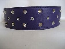 Leather studded diamente for sale  Shipping to Ireland