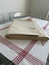 vintage french linen sheet for sale  LONDON