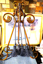 Used, 4 Vintage Blue Tassels 2 Cords Drapery/Curtain Tiebacks Decorative 34" for sale  Shipping to South Africa