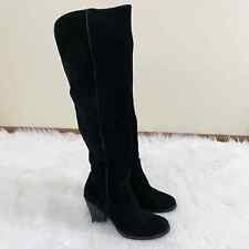 MIA Black Suede Aubrey Over the Knee Boots Women's US Size 10 EUC High Heel, used for sale  Shipping to South Africa