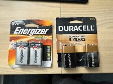 2 Duracell + 2 Energizer Max 9v2 Battery for sale  Shipping to South Africa
