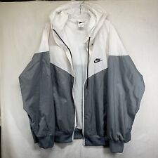 Jaqueta NIKE Masculina Windrunner Windbreaker Zíper Completo Cinza Branco 2XL Usada comprar usado  Enviando para Brazil