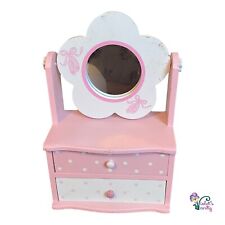 Usado, Caixa de joias La Maison de Amorette com chinelos de balé rosa e branco espelho para meninas comprar usado  Enviando para Brazil