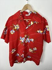 Usado, Camisa masculina vintage havaiana Aloha floral anos 70 com botão L ilha gola discoteca comprar usado  Enviando para Brazil