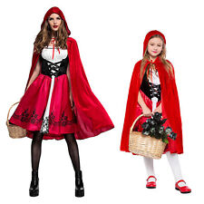 Halloween para mujer chicas de Little Red Riding Hood largo con capa Party Fancy Dress Costume segunda mano  Embacar hacia Spain