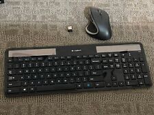 Used, Logitech Wireless K750 WIRELESS SOLAR KEYBOARD and MX Ergonomic Mouse for sale  Shipping to South Africa