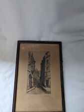 Vintage framed etching for sale  Shipping to Ireland