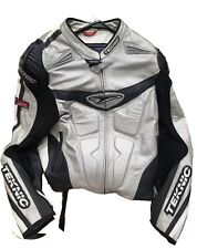 Teknic Insulated Motorcycle Racing Jacket Gray/Black SZ 46 Large W/ Pads. for sale  Shipping to South Africa