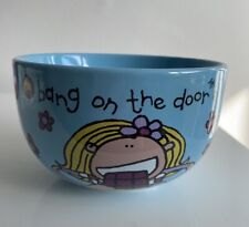Bang On The Door Kinnerton 2002 Chocolate Cereal Dessert Soup Bowl VGC Blue for sale  Shipping to South Africa