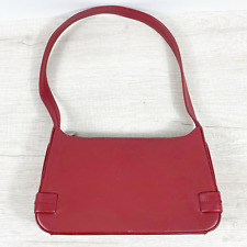 Bolsa de ombro Cole Haan couro vermelho escuro elegante estruturado fecho com zíper anos 90 Y2K, usado comprar usado  Enviando para Brazil