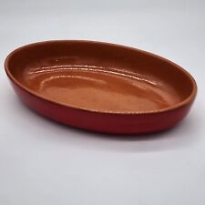Vulcania Italian Pottery Red Oval Casserole, used for sale  Shipping to South Africa
