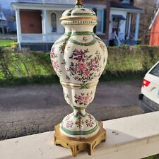 Usado, Vaso de porcelana antigo Samson chinês exportação armorial abajur floral marcado França comprar usado  Enviando para Brazil
