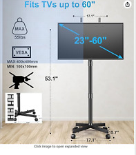 Soporte de TV con ruedas para televisores LCD de 23-60 pulgadas con pantalla plana curva, altura... segunda mano  Embacar hacia Argentina