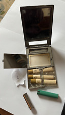 Vintage 1930s Art Deco Chrome Combination vanity and cigarette case (6) for sale  Shipping to South Africa