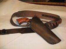 Cross Draw Cowboy Western Leather Holster & Gun Belt Rig 8" to 9-1/2" Barrel, usado comprar usado  Enviando para Brazil