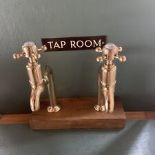 Refurbished Polished Brass Bib Taps and upstands - Ideal  Butler Sink L4, used for sale  Shipping to South Africa