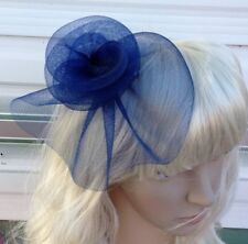 Navy blue fascinator for sale  Shipping to Ireland