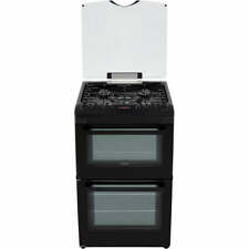 Zanussi ZCG43250BA Gas Cooker 55cm Double Oven with Electric Grill Black BLEMISH for sale  Shipping to Ireland