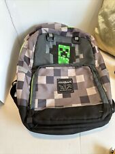 Mochila infantil JINX Minecraft Creepy Creeper livro escolar cinza verde 17" leia! comprar usado  Enviando para Brazil