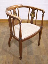 Antique inlaid mahogany bow back armchair - desk chair - reading chair for sale  Shipping to South Africa