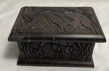 Used, Vintage Wooden Box Carved African Animals on for sale  Shipping to South Africa