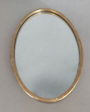 Espejo ovalado enmarcado en oro decoración del hogar 10x7" adornado contemporáneo mod regencia barroco segunda mano  Embacar hacia Argentina