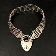 silver hallmarked gate bracelet for sale  ROMFORD