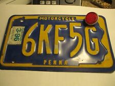 Placa de metal de motocicleta vintage Pennsylvania 1996 #6KF5G, usado segunda mano  Embacar hacia Argentina