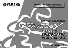 Yamaha Owners Manual Book 2011 GRIZZLY 700 FI SPECIAL EDITION YFM7FAPSPA, used for sale  Shipping to South Africa