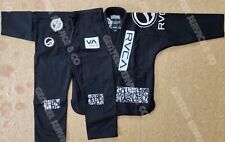 Quimono preto brasileiro jiu jitsu top personalizado bjj gi pearl weave 450 gsm tamanho A3. comprar usado  Enviando para Brazil