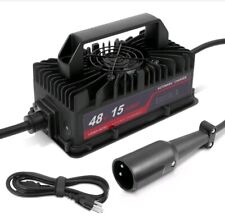 48 Volts 15 AMP Golf Cart Battery Charger Round 3-Pin Handle Plug For Club Car for sale  Shipping to South Africa