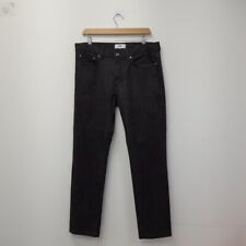 Spoke Black Straight Denim Trousers Plain Casual Button-Fly W34 Mens RMF06-ER for sale  Shipping to South Africa