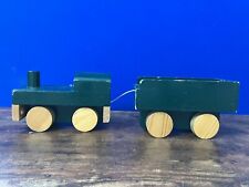 Used, VINTAGE WOOD TRAIN, ENGINE AND CARRIAGE 15" LONG for sale  Shipping to South Africa