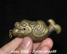 Pingente amuleto de peixe Fengshui animal escultura bronze porcelana 6 cm comprar usado  Enviando para Brazil