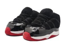 Tênis personalizado chinelos de pelúcia preto/vermelho Jordan 11's inspirado comprar usado  Enviando para Brazil