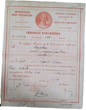 Aout 1921 certificat d'occasion  Montmélian