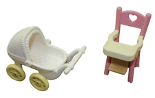 Carrinho de Bebê Fisher Price Loving Family Cadeira Alta Rosa Vintage Boneca Brinquedos 1993 comprar usado  Enviando para Brazil