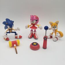 Usado, Lote de bonecos Sonic The Hedgehog 4” ~ Sonic, Amy, Tails ~ Martelo de pernas dobráveis em excelente estado usado comprar usado  Enviando para Brazil