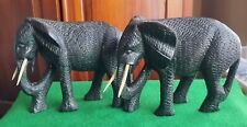 hand carved wooden elephant for sale  NEW MILTON