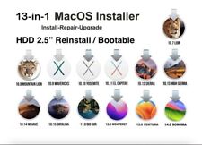 13in1 USB Mac OS Bootable HDD Disk 2.5" Install Upgrade Recovery Servic, used for sale  Shipping to South Africa