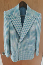 Houndstooth blue white for sale  WEMBLEY