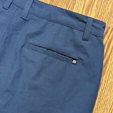 TRAVIS MATHEW Golf Shorts~Mens 36 X 11”~Blue Micro Stripe~Poly Stretch Blend, used for sale  Shipping to South Africa