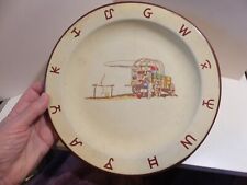 old western vintage painted chuck wagon art tin metal plate 10 inch no shine lef, used for sale  Shipping to South Africa