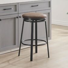 Modern Bar Stools Padded Swivel Faux Leather Kitchen Bar Stool Bar Chair Brown, used for sale  Shipping to South Africa