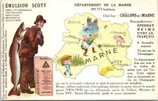 Marne carte departement d'occasion  France