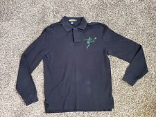 Ralph Lauren Rugby Shirt Mens Medium Black Embroidered Logo / Long Sleeve, used for sale  Shipping to South Africa