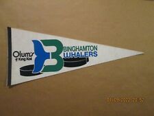 AHL Binghamton Whalers Vintage Defunct SGA Olum's King Koil Hockey Pennant for sale  Shipping to South Africa