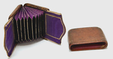 Usado, Estojo de cartão antigo de couro forrado de cetim concertina James Bros London comprar usado  Enviando para Brazil