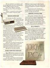 1984 IBM PC jr Vintage Print Ad PCjr Addition Family Freeboard Hook up to TV Set for sale  Shipping to South Africa