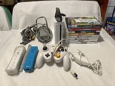 nintendo wii white console rvl-001 W/Games mario kart super mario bros wii sport for sale  Shipping to South Africa